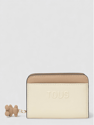 Carteira Dupla Audree Bege e Branco - Tous