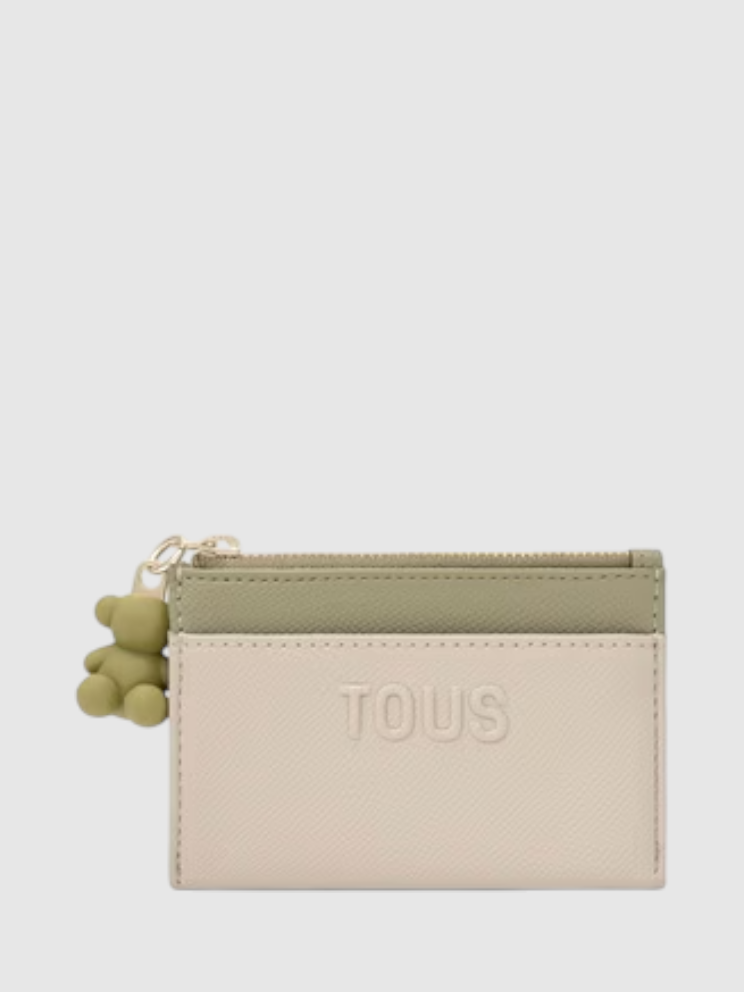 Carteira Audree saffiano Taupe / Verde - Tous  1