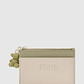 Carteira Audree saffiano Taupe / Verde - Tous  - thumbnail 1