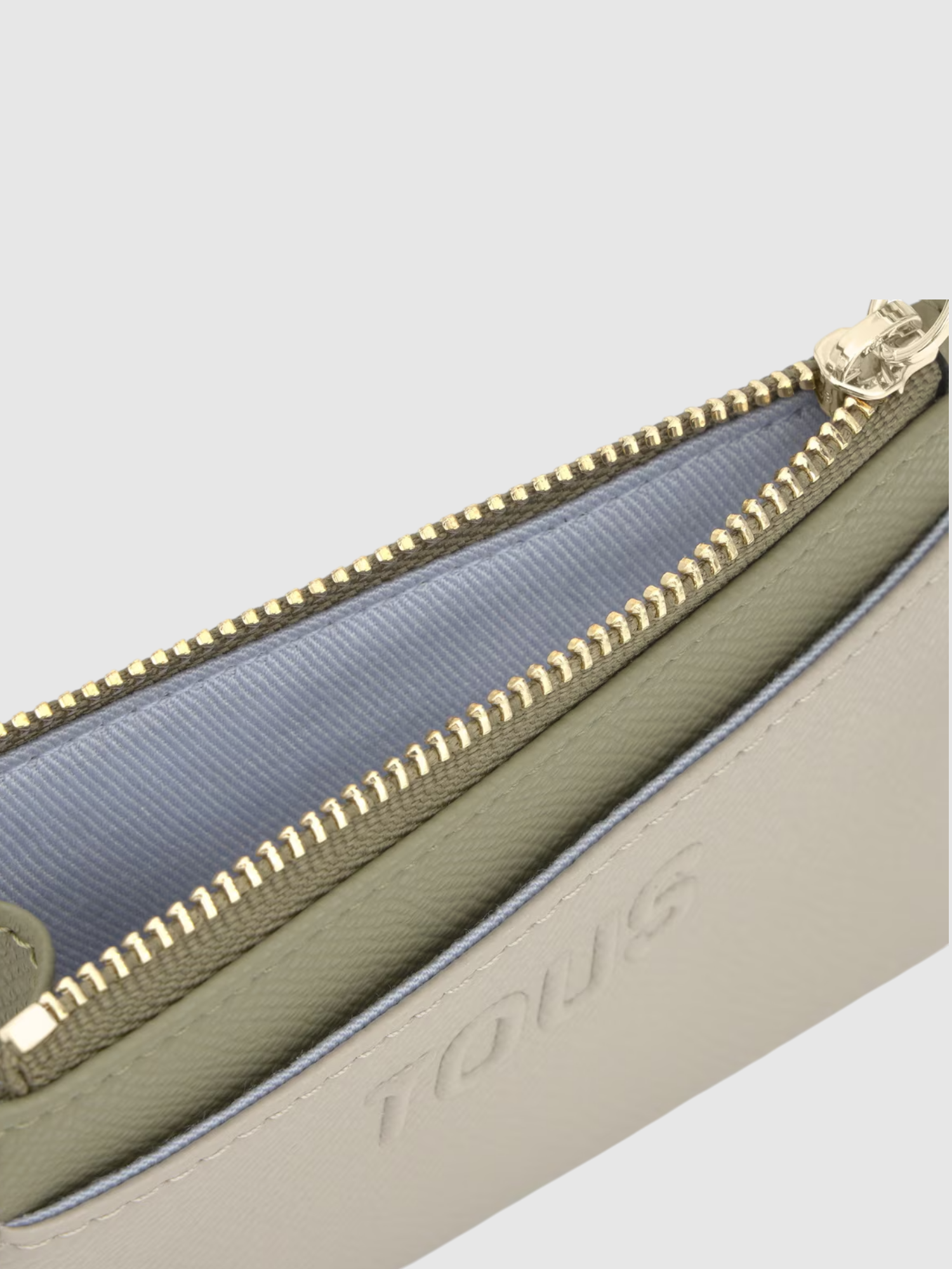 Carteira Audree saffiano Taupe / Verde - Tous  3