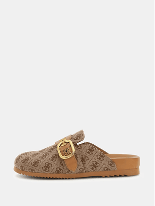 Mule Sabot Logo Bege - Guess 