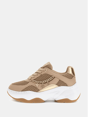 Ténis com Corrente Harpaa Bege - Guess