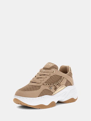 Ténis com Corrente Harpaa Bege - Guess