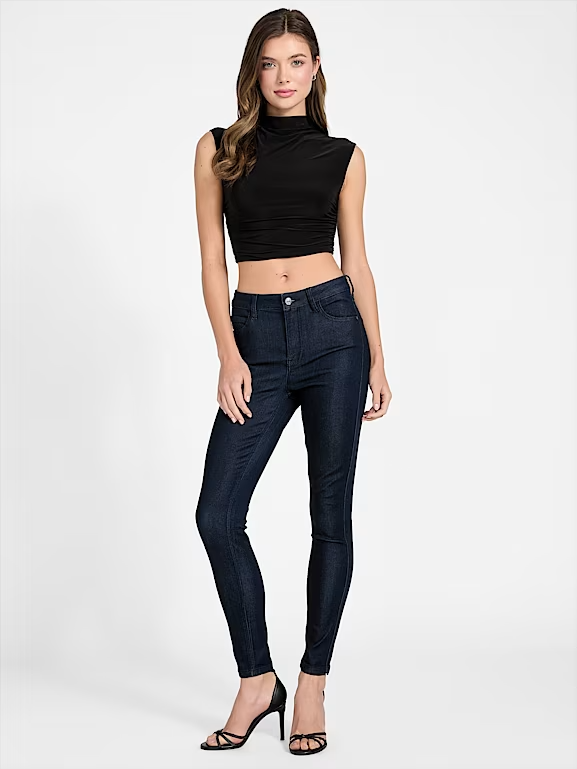 Calças Skinny Suaves Ganga Escura - Guess  3