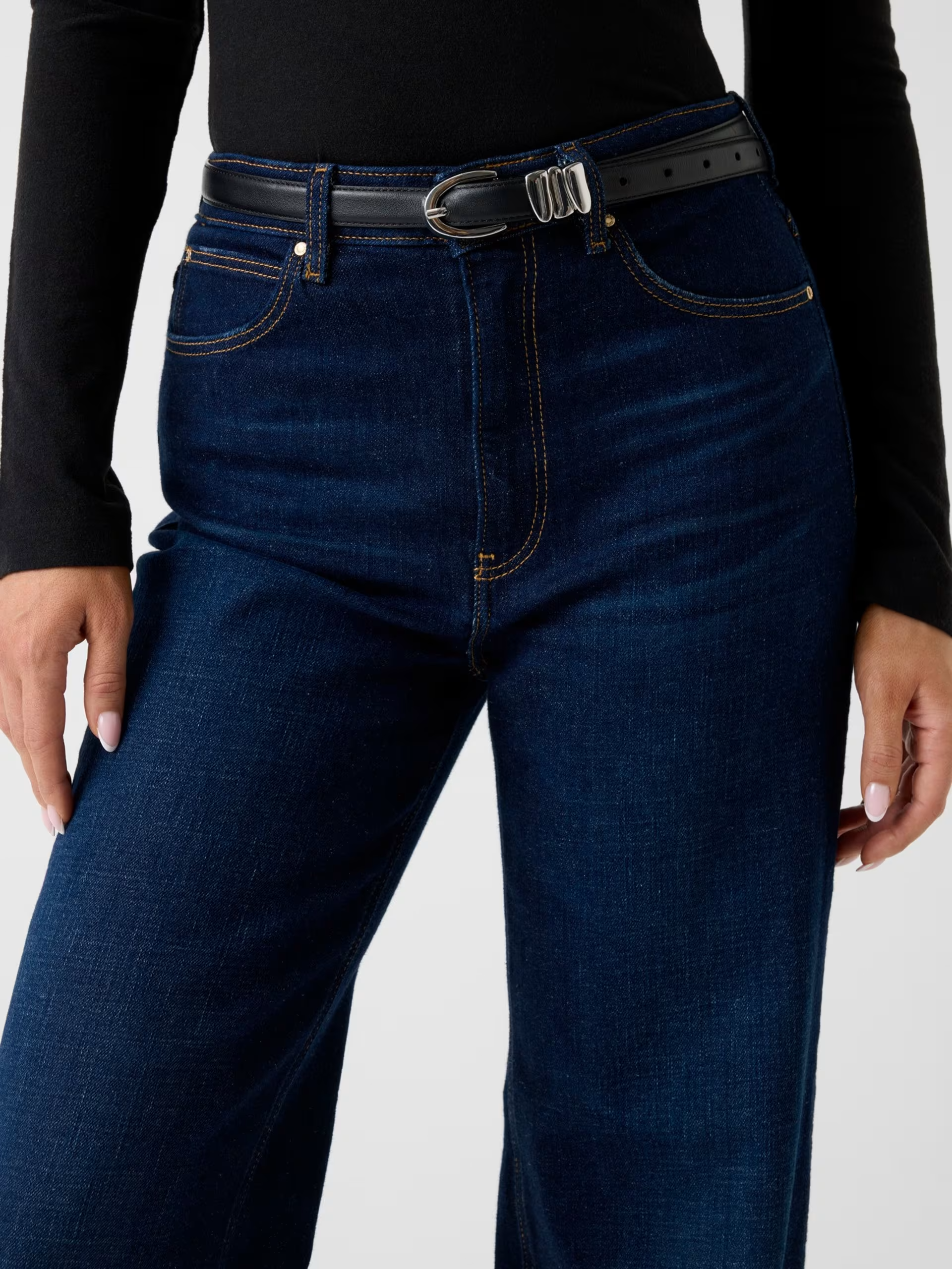 Calças Wide Leg Ganga Escura - Guess 4