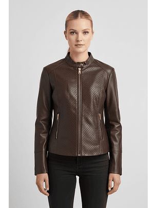 Casaco Biker CLAUDINE Castanho - Guess