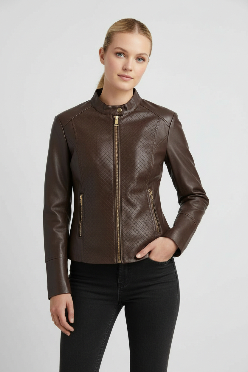 Casaco Biker CLAUDINE Castanho - Guess 1