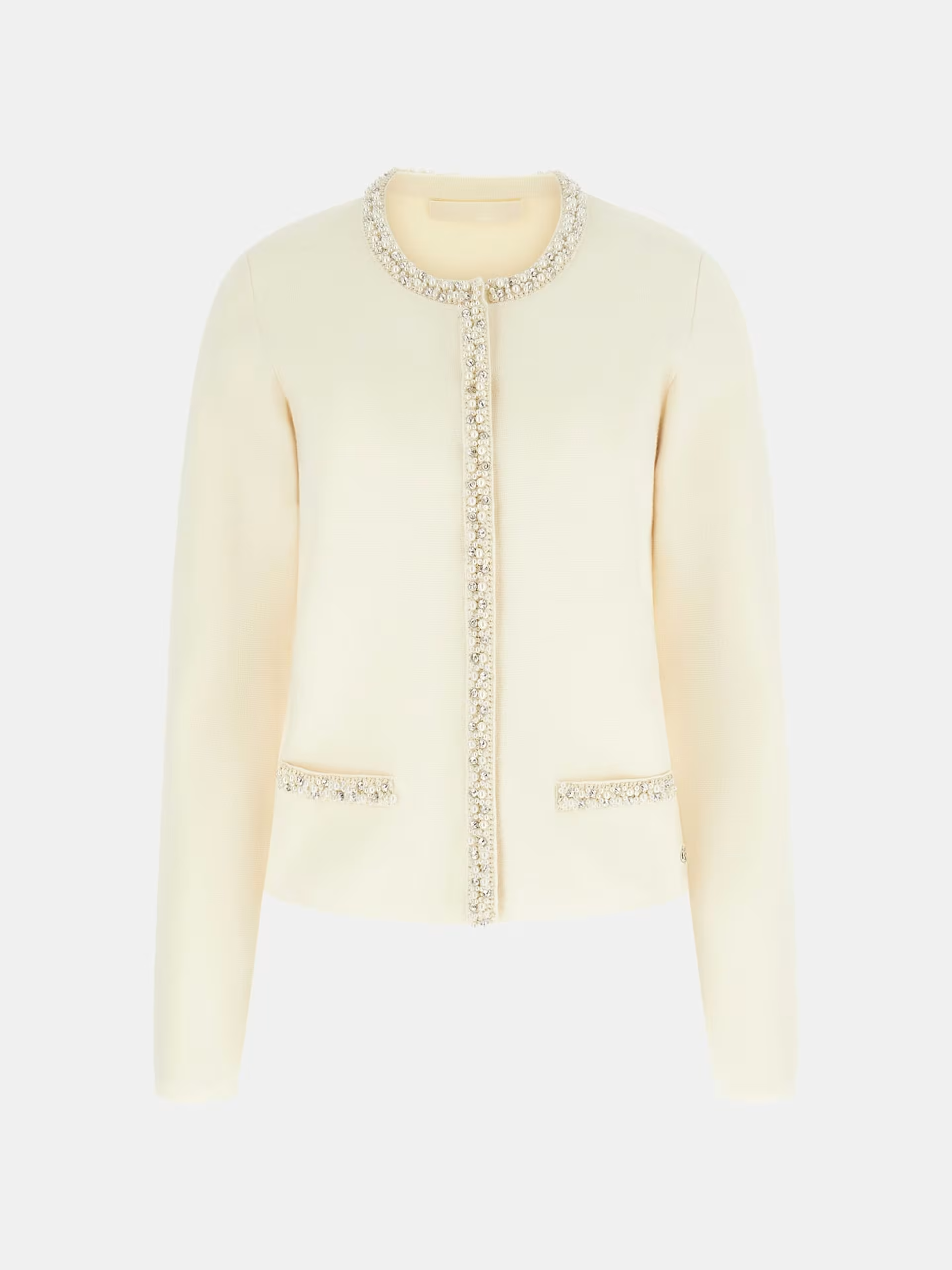 Casaco em Malha com Pérolas RAINA Branco  - Guess 5