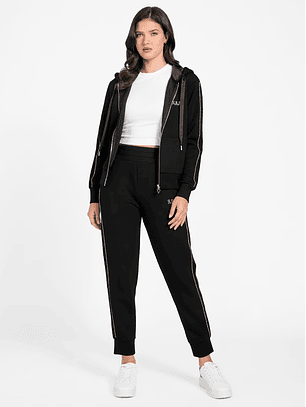 Casaco Desportivo com Strass Preto - Guess