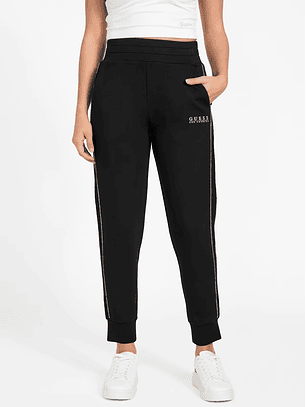 Calças Desportivo com Strass Preto - Guess