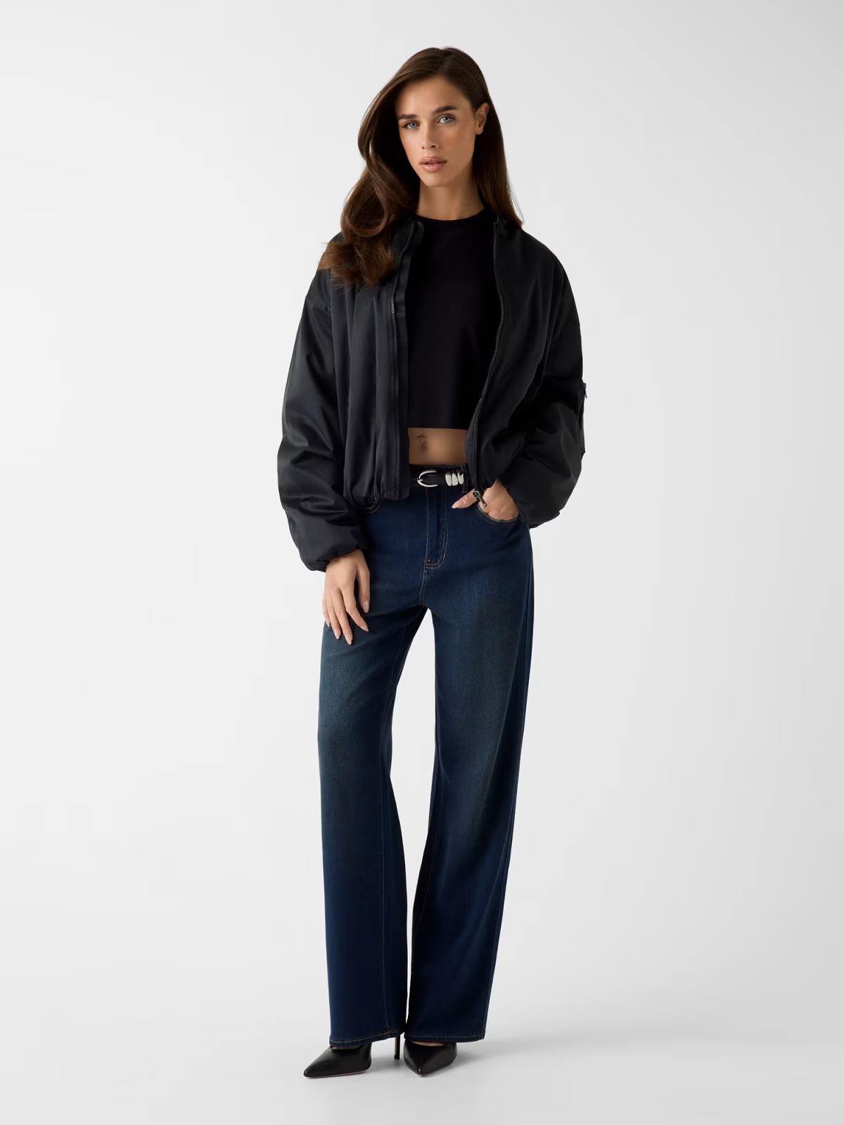 Calça Perna Larga Ganga Escura - Guess 2