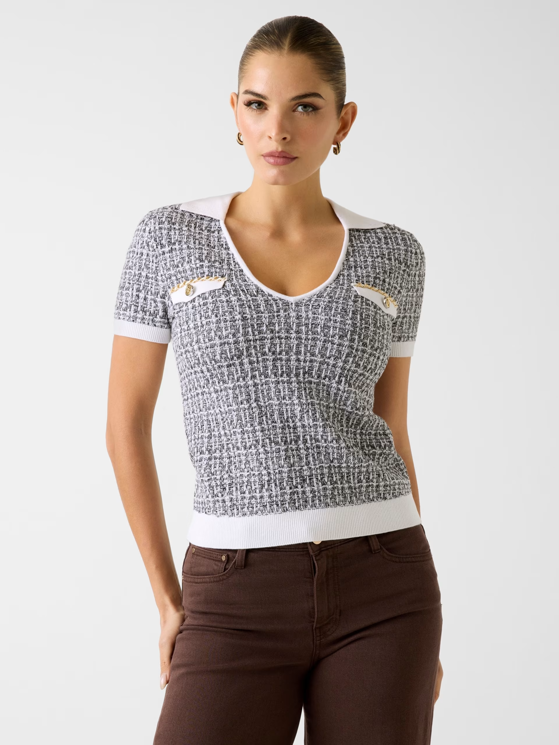 Blusa de Manga Curta ANNABELLE Branco - Guess  1