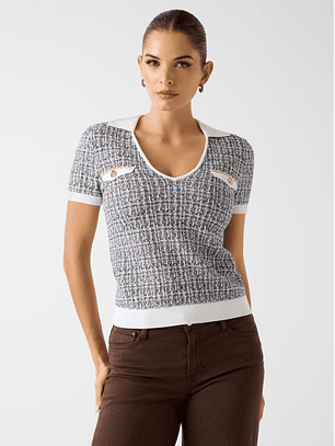 Blusa de Manga Curta ANNABELLE Branco - Guess 