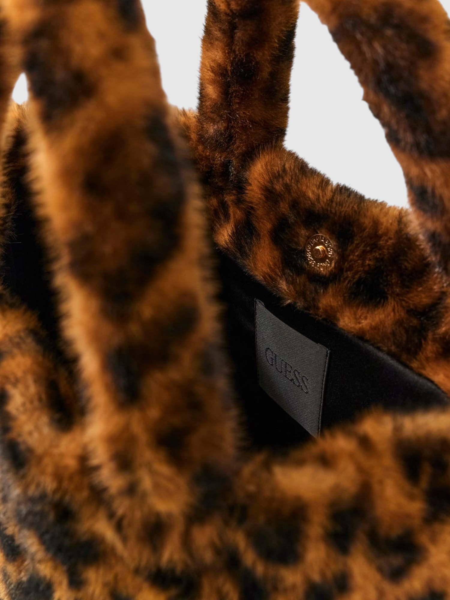 Mala em Pelo de Ombro Animal Print - Guess  3