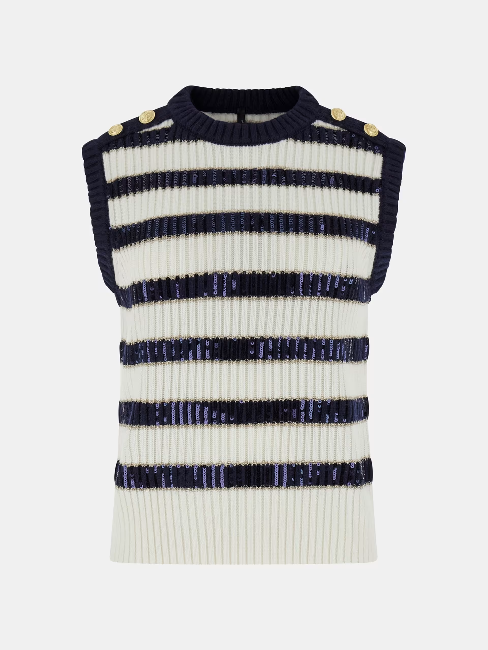 Colete em Malha Azul e Branco - Guess Marciano 4