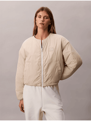Casaco Acolchoado Reversível Branco / Bege - Calvin Klein 