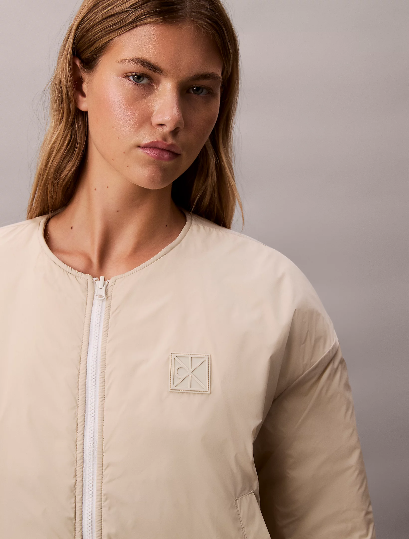 Casaco Acolchoado Reversível Branco / Bege - Calvin Klein  4