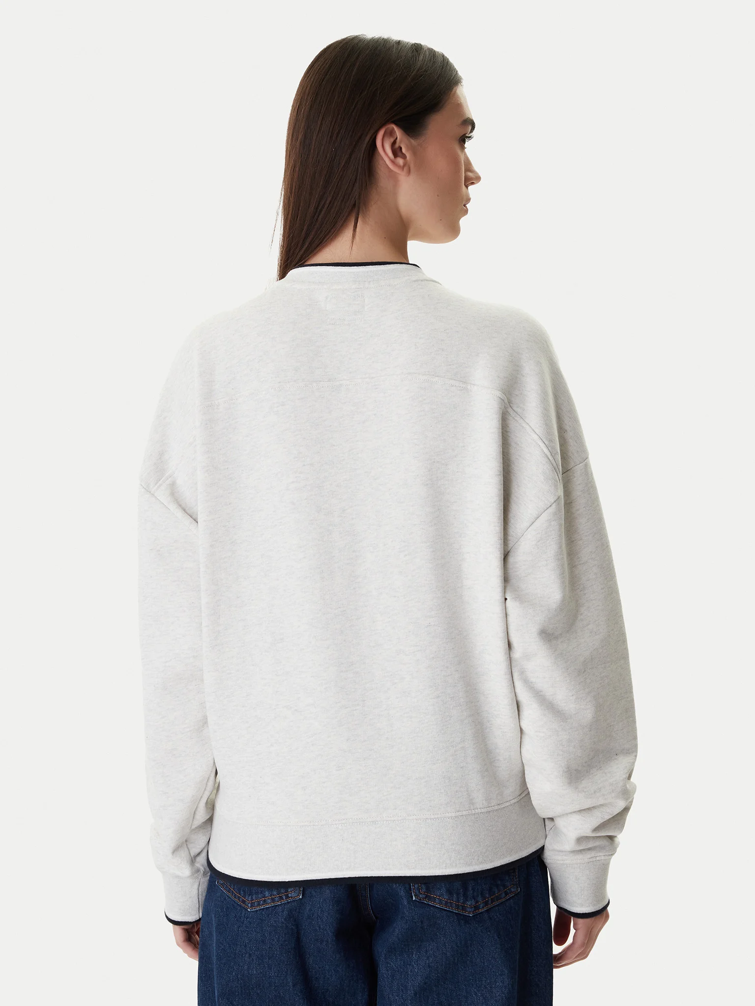 Sweat Decote em V Cinza - Guess Jeans 3