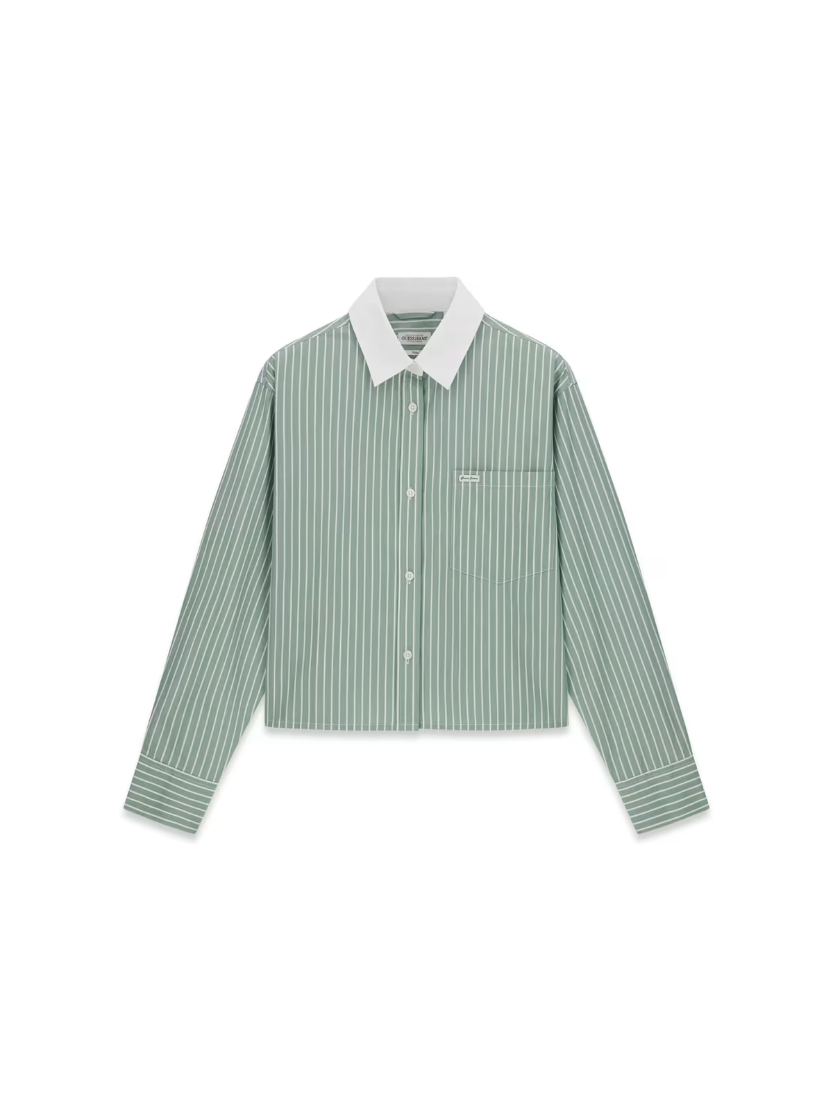 Camisa Curta Quadrados Bege - Guess Jeans 5