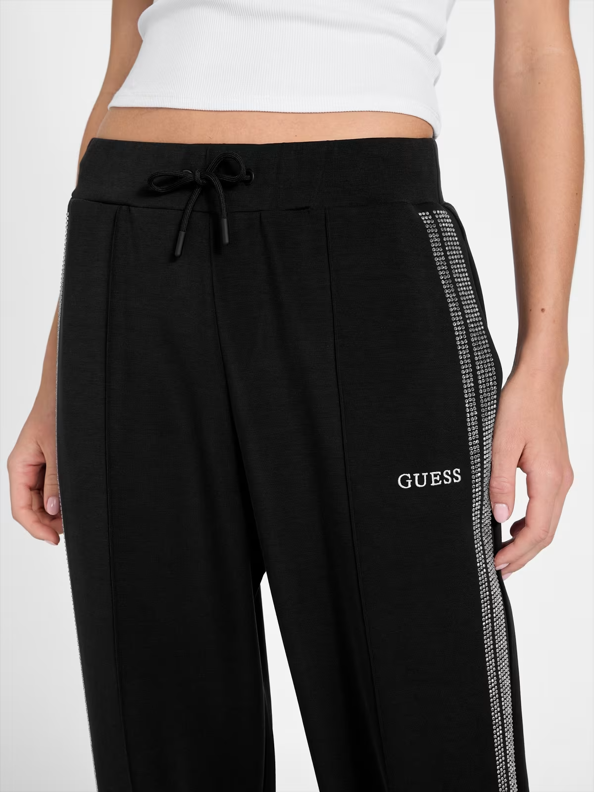 Calças Desportivas BERTHE com Brilhos Preto - Guess 5