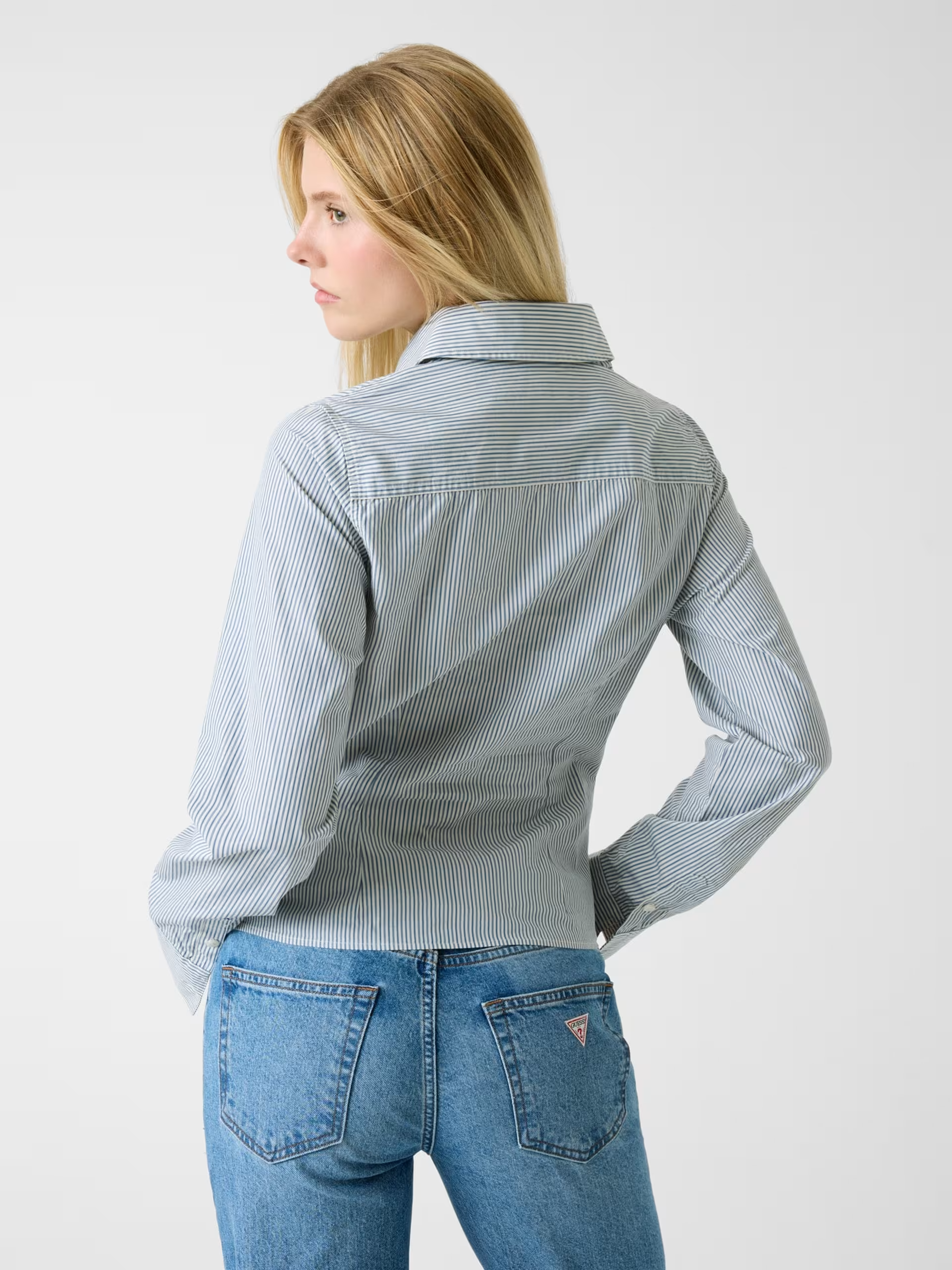 Camisa Slim Riscas Azul - Guess Jeans 2