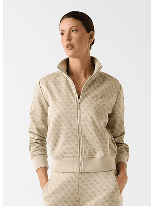 Casaco Desportivo MAYA Logo Bege - Guess