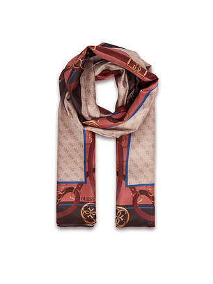 Echarpe Logo e Correias Castanho - Guess 