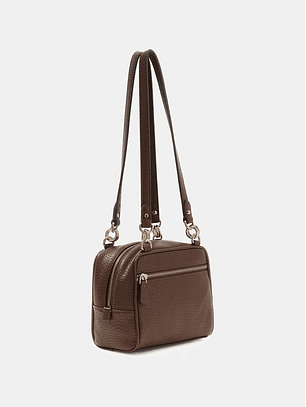Mala de Ombro Quadrada MARSHA Castanho - Guess