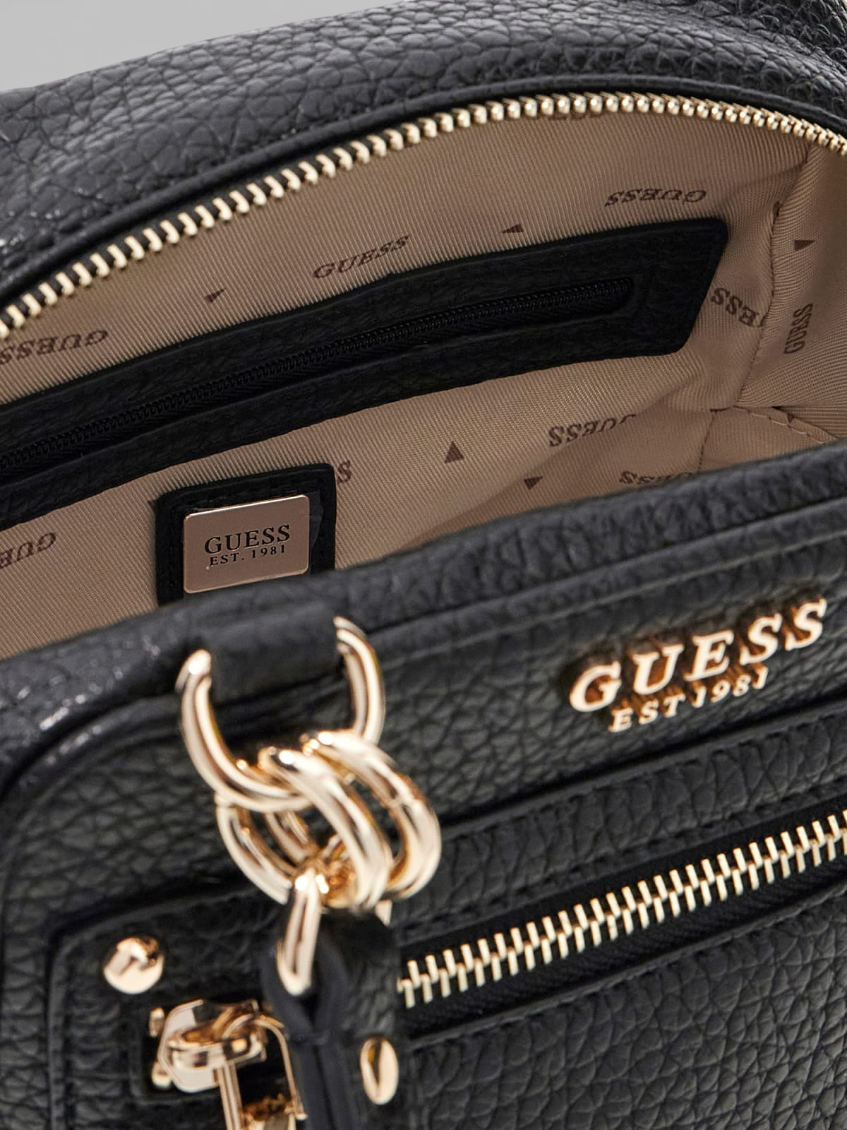 Mala de Ombro Quadrada MARSHA Preto - Guess 3