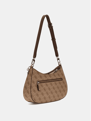 Mala de Ombro Baguette NOELLE II Logo Bege - Guess 