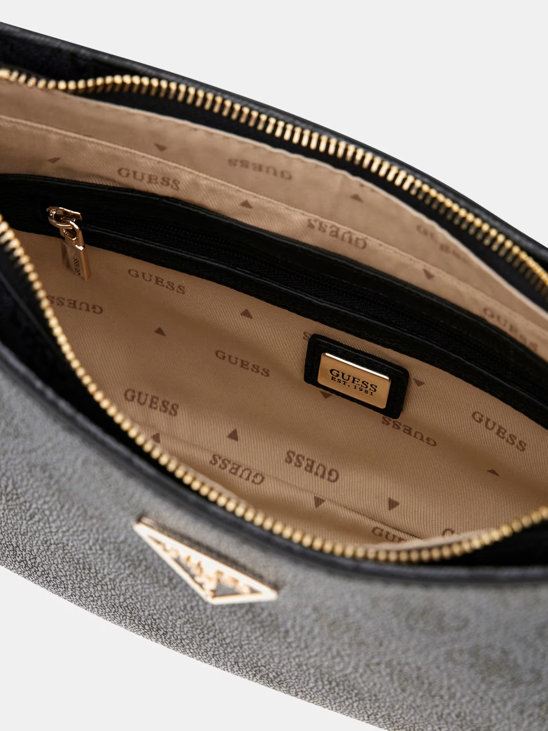 Mala de Ombro Baguette NOELLE II Logo Preto - Guess   3