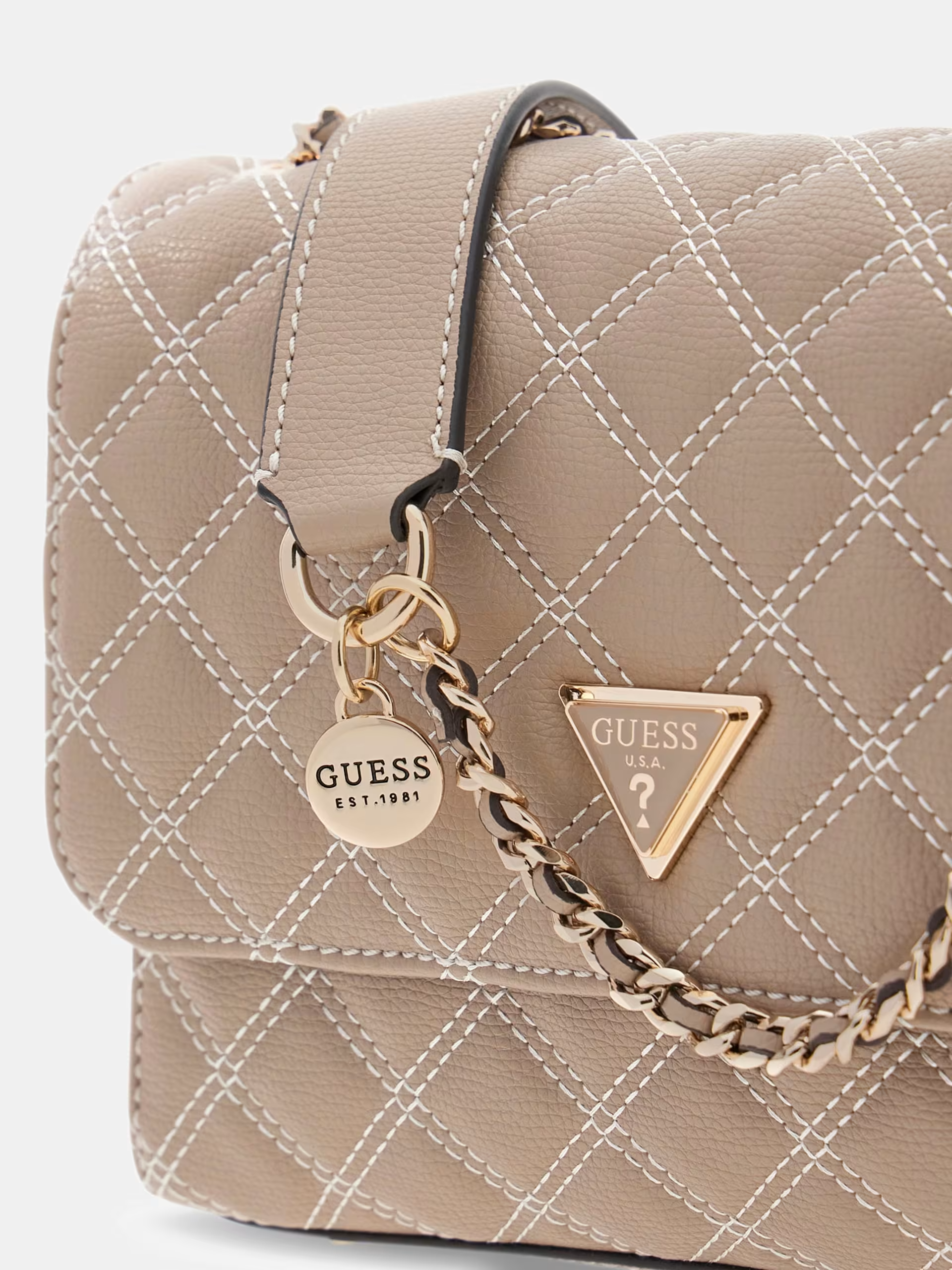 Crossbody Acolchoada GIULLY Bege -  Guess 3