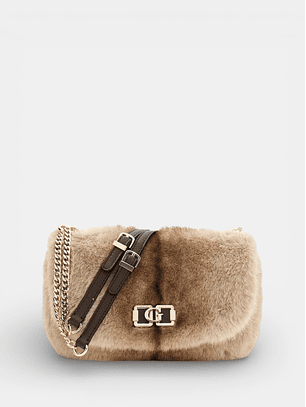 Crossbody em Pelo MAVIS Castanho - Guess