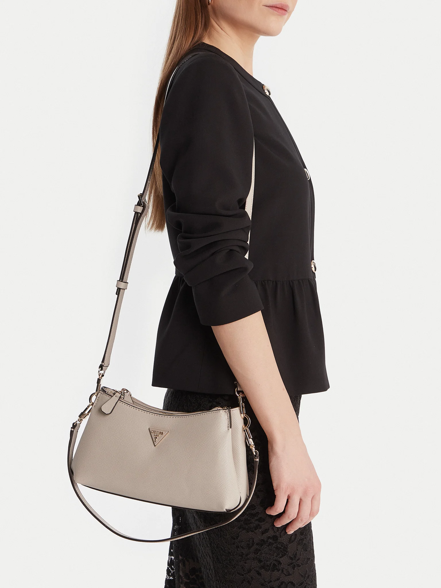 Mala de Ombro NOELLE II Creme - Guess   3