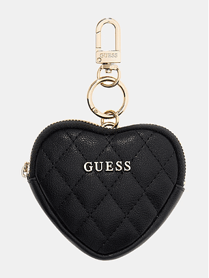 Porta-chaves / Carteira Moedas Coração Preto - Guess 