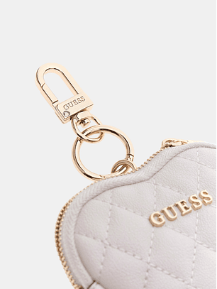 Porta-chaves / Carteira Moedas Coração Branco - Guess 