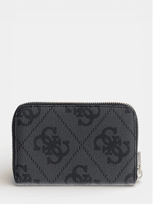Carteira Média Logo Expandido Preto - Guess 