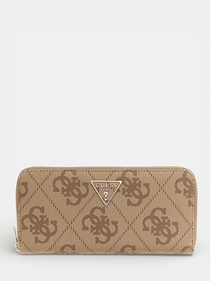 Carteira Grande Logo Expandido Bege - Guess
