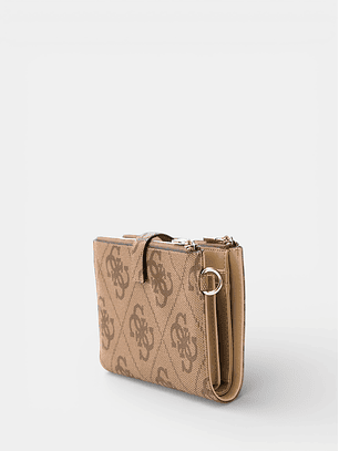 Carteira Completa Logo Expandido Bege - Guess