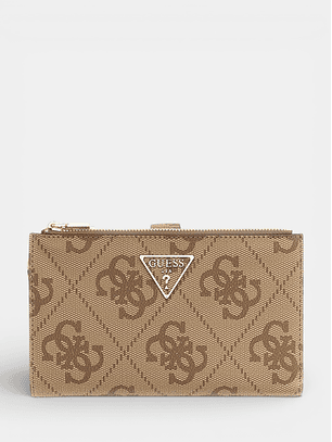 Carteira Completa Logo Expandido Bege - Guess