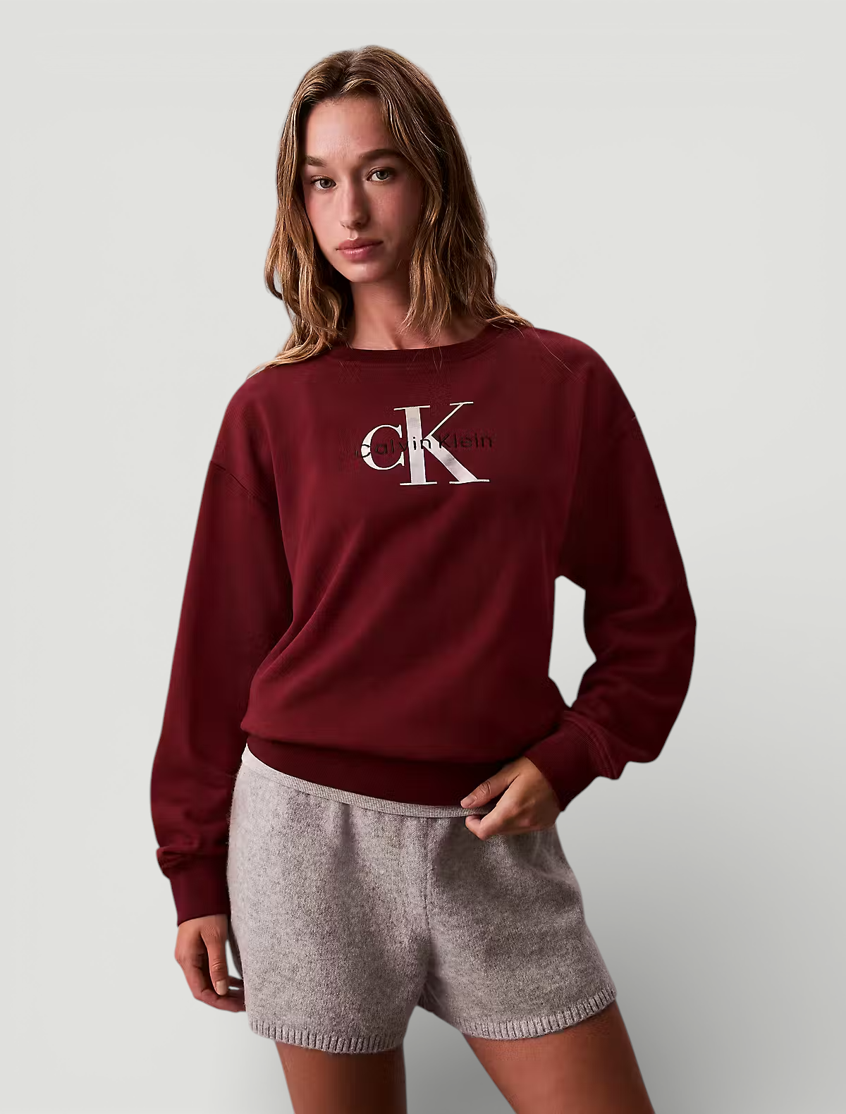 Sweat Clássica Bordeaux - Calvin Klein  1