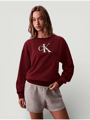 Sweat Clássica Bordeaux - Calvin Klein 