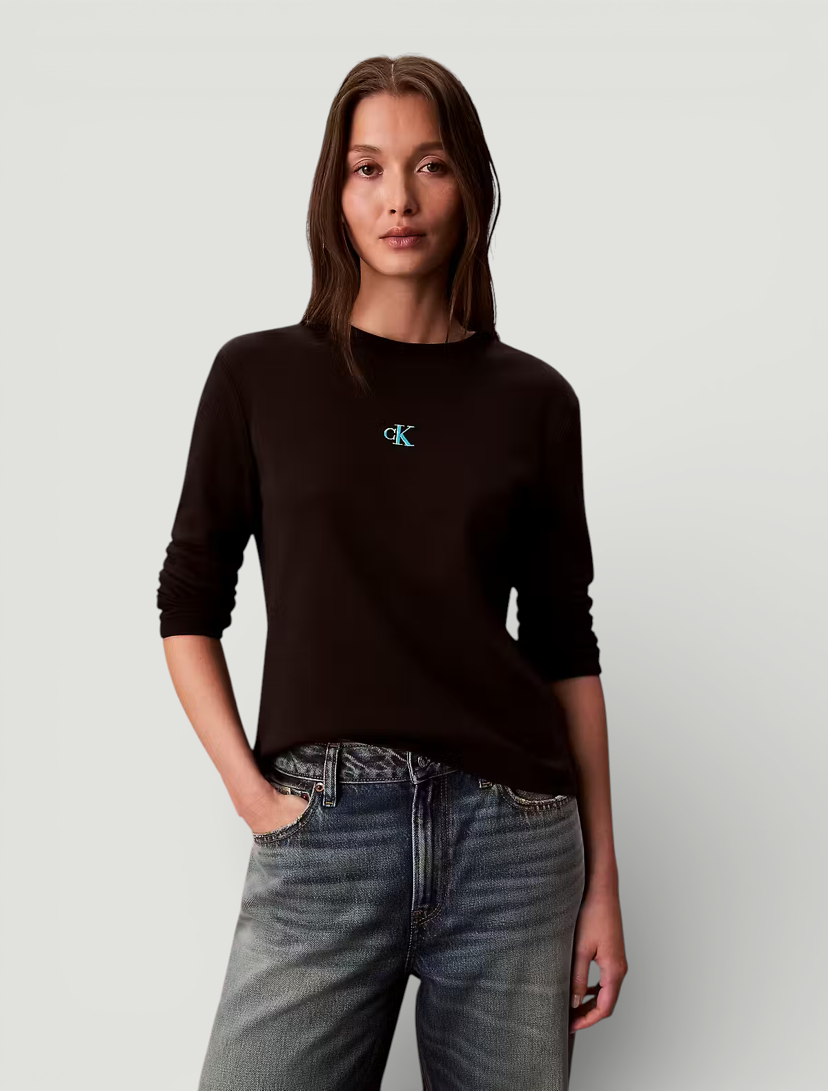 Camisola Estampada nas Costas Preto - Calvin Klein  1