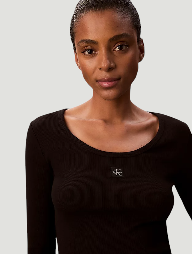 Camisola Básica Canelada Preto - Calvin Klein  3