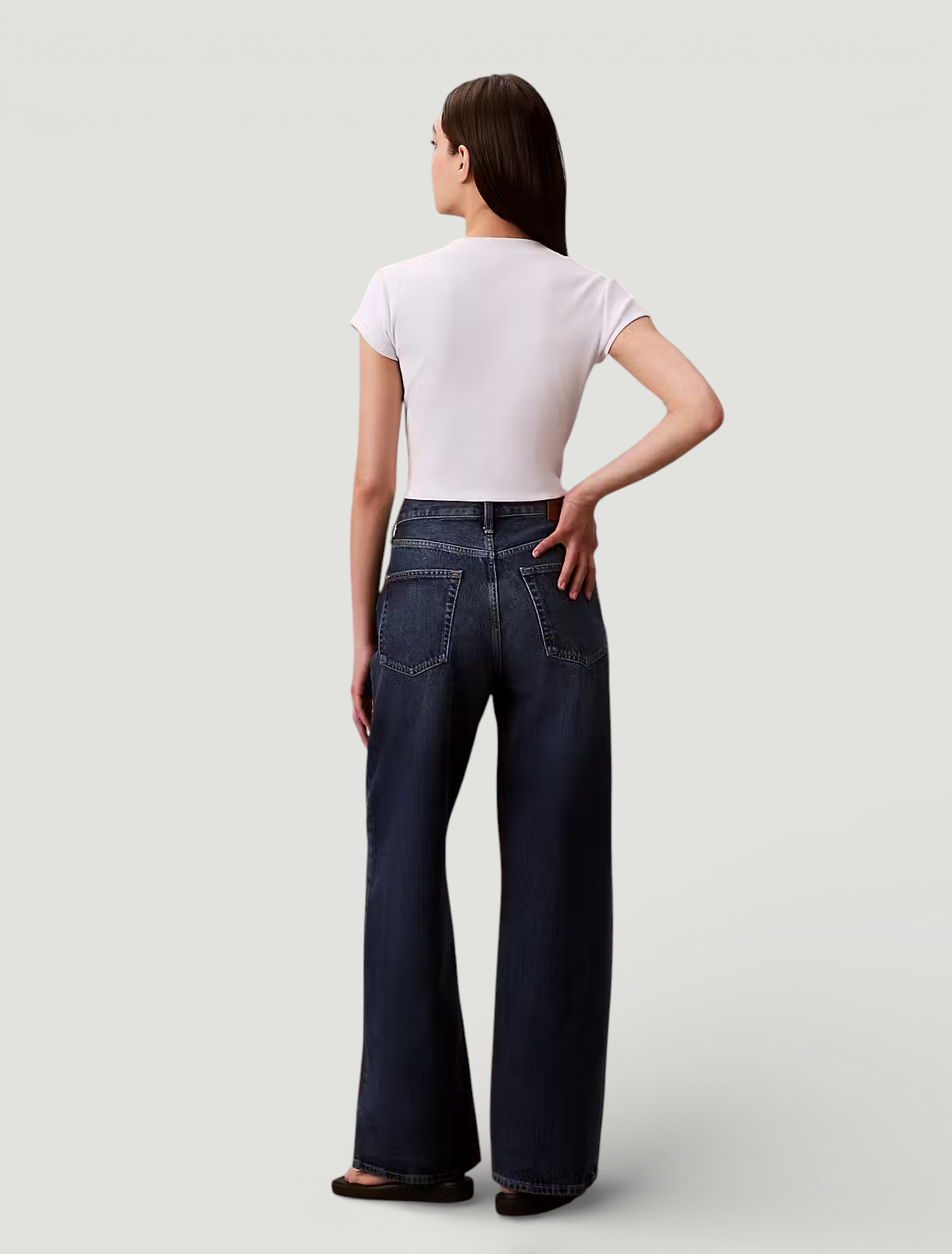 Calças Wide Leg Ganga Escura - Calvin Klein  3