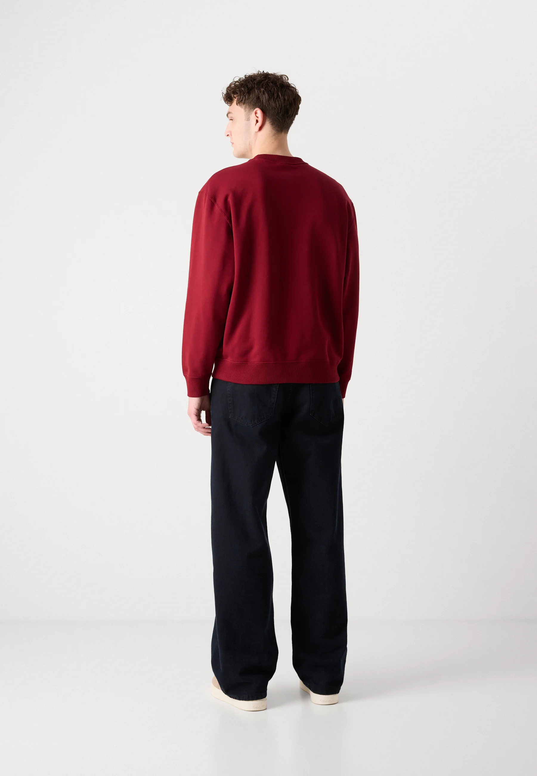 Sweat em Algodão  Decote Rendondo Bordeaux - Calvin Klein  4