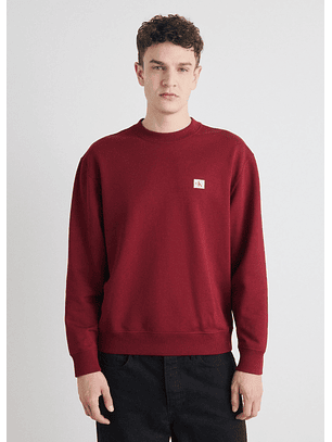Sweat em Algodão  Decote Rendondo Bordeaux - Calvin Klein 