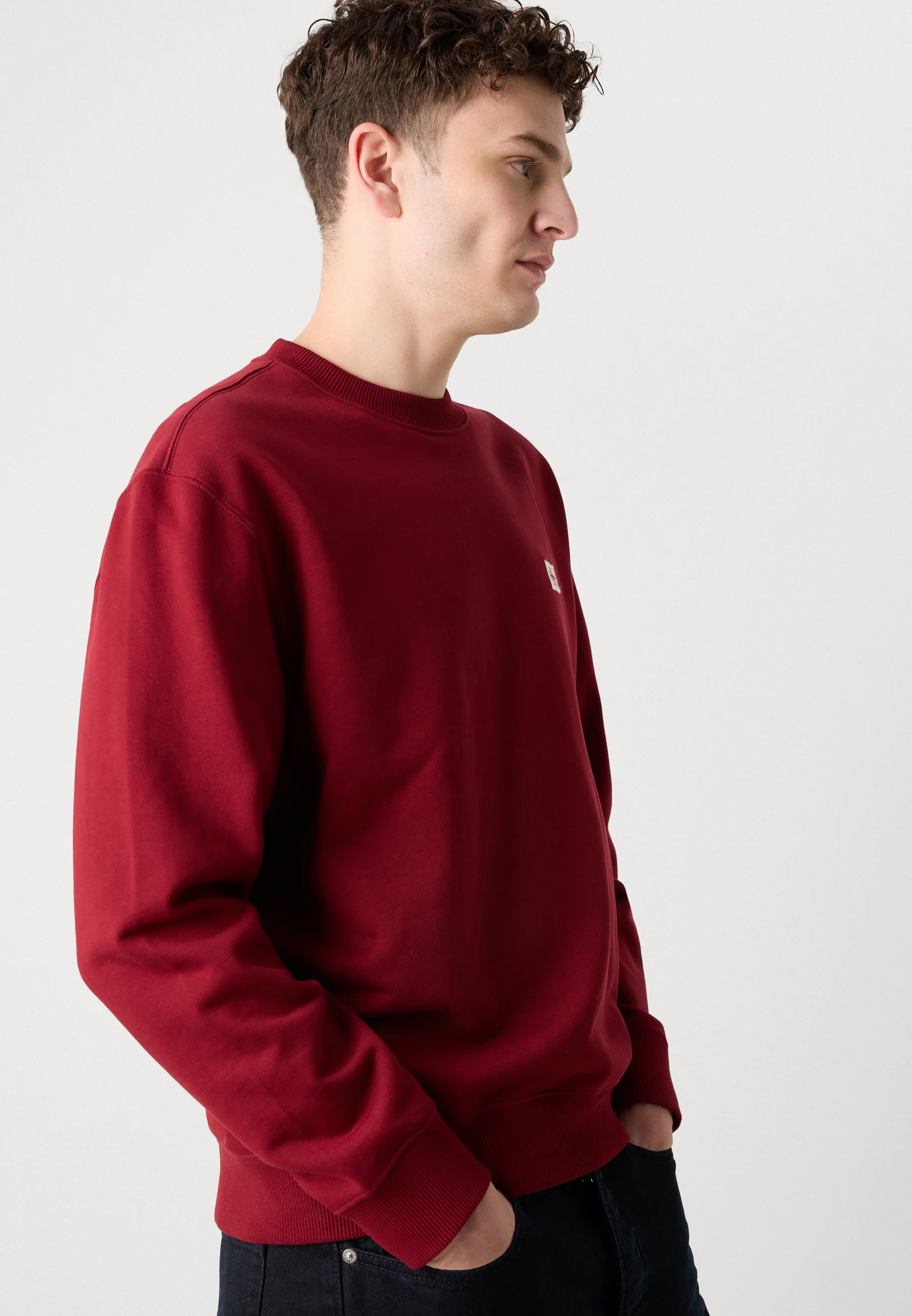 Sweat em Algodão  Decote Rendondo Bordeaux - Calvin Klein  2