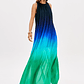Vestido Comprido NICE Degradê Azul e Verde - Lança Perfume - Miniatura 2
