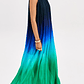 Vestido Comprido NICE Degradê Azul e Verde - Lança Perfume - Miniatura 3